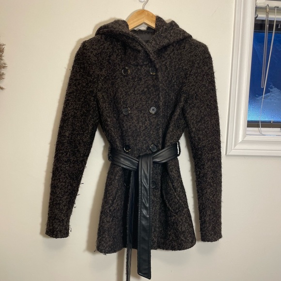 Vera Moda VMMunich Loop Wool Jacket with reversible faux leather belt - Picture 4 of 11